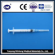 Jeringas médicas desechables, con aguja (2,5 ml), Luer Lock, con Ce &amp; ISO aprobado